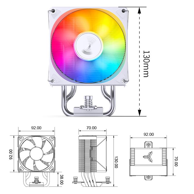 JONSBO CR1400 EVO CPU Cooler 4 HeatPipes ARGB PWM Processador Air Radiator Silent Fan For LGA1700 1200 1151 1150 AM4 AM5