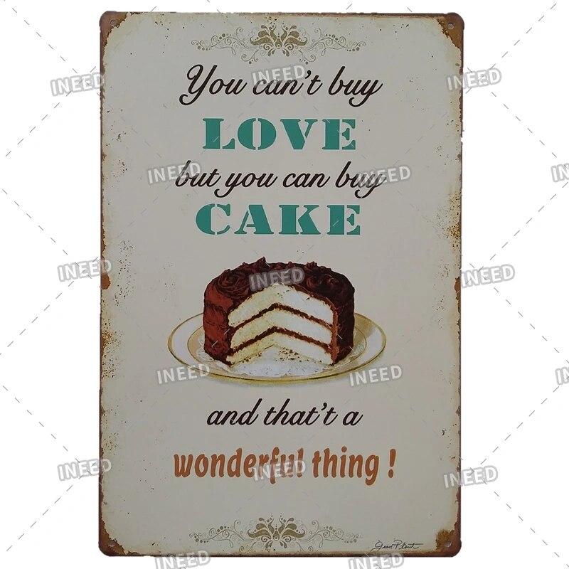 Tin Sign FastFood Pizza Hot Dog Hamburgers Ice Cream Fries Pop Corn Metal Vintage Plaque Metal Retro Plate Kitchen Wall Decor