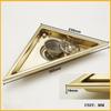 Brushed Gold Floor Drains Triangle Shower Drainage Bathroom Deodorant Invisible Black Floor Drain Strainer Cover Waste Grate