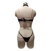Женский сексуальный боди с глубоким вырезом на спине без рукавов кружево гладкое искусственное кожаное кольцо обруч декор