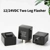 2 Pin LED Turn Signal Flasher 0.1W-150W Black Housing Replacement Part for Vehicle or Motorcycle Indicator Systems
