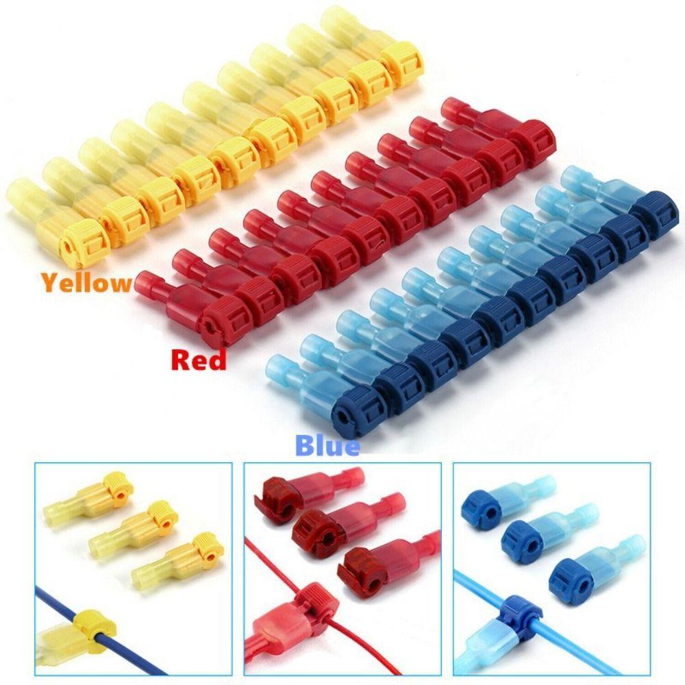 20 шт./компл. Т-образный обжимной разъем для провода T-Tap, водонепроницаемый обжимной провод, электрический разъем