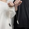 2шт милый динозавр пара ожерелье любителей парные подвески друг из нержавеющей стали