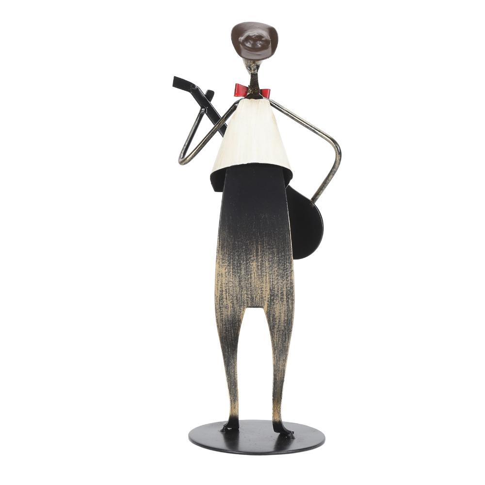 Matte Guitar Player Statue Craft Desktop Ornament Statues Musician Sculpture Living Room
