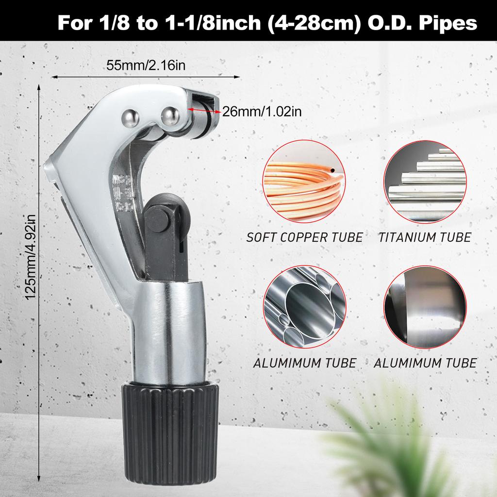 Набор инструментов для эксцентриковой развальцовки и комплект трубореза для 6 размеров штампов, набор инструментов для развальцовки труб HVAC 1434 дюйма