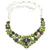 Fiery Labradorite Peridot Gemstone Jewelry Necklace 16-18''