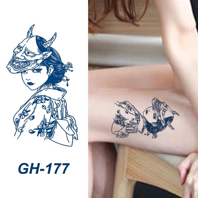 GH Hot Sale Waterproof Long Lasting Temporary Tattoos Stencil Body Art Arm Chest Leg Shoulder Tattoo Stickers for Girl Men Women