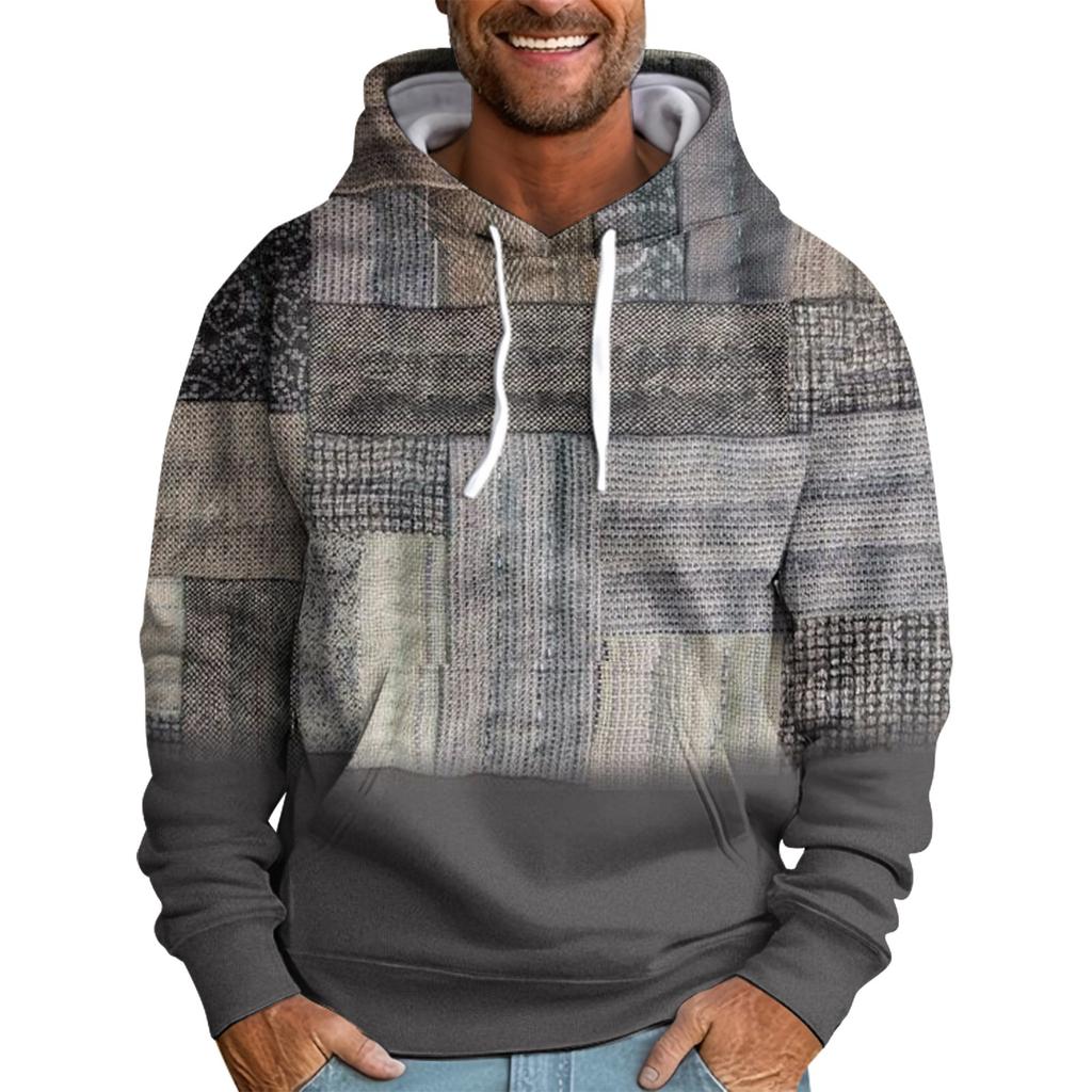 Men's Loose Printed Hooded Sweatshirt Men's Casual Fashion Sports Sweatshirt