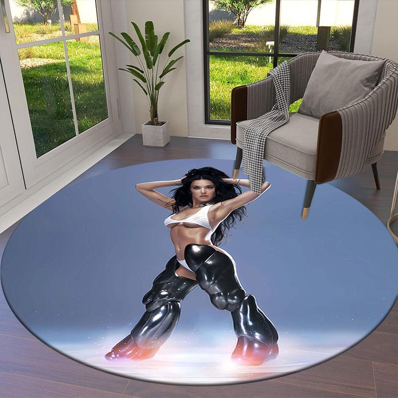 Круглый ковер Katy Perry, Ковер для гостиной, спальни, дивана, игровой комнаты, Декор, Нескользящий коврик для пола
