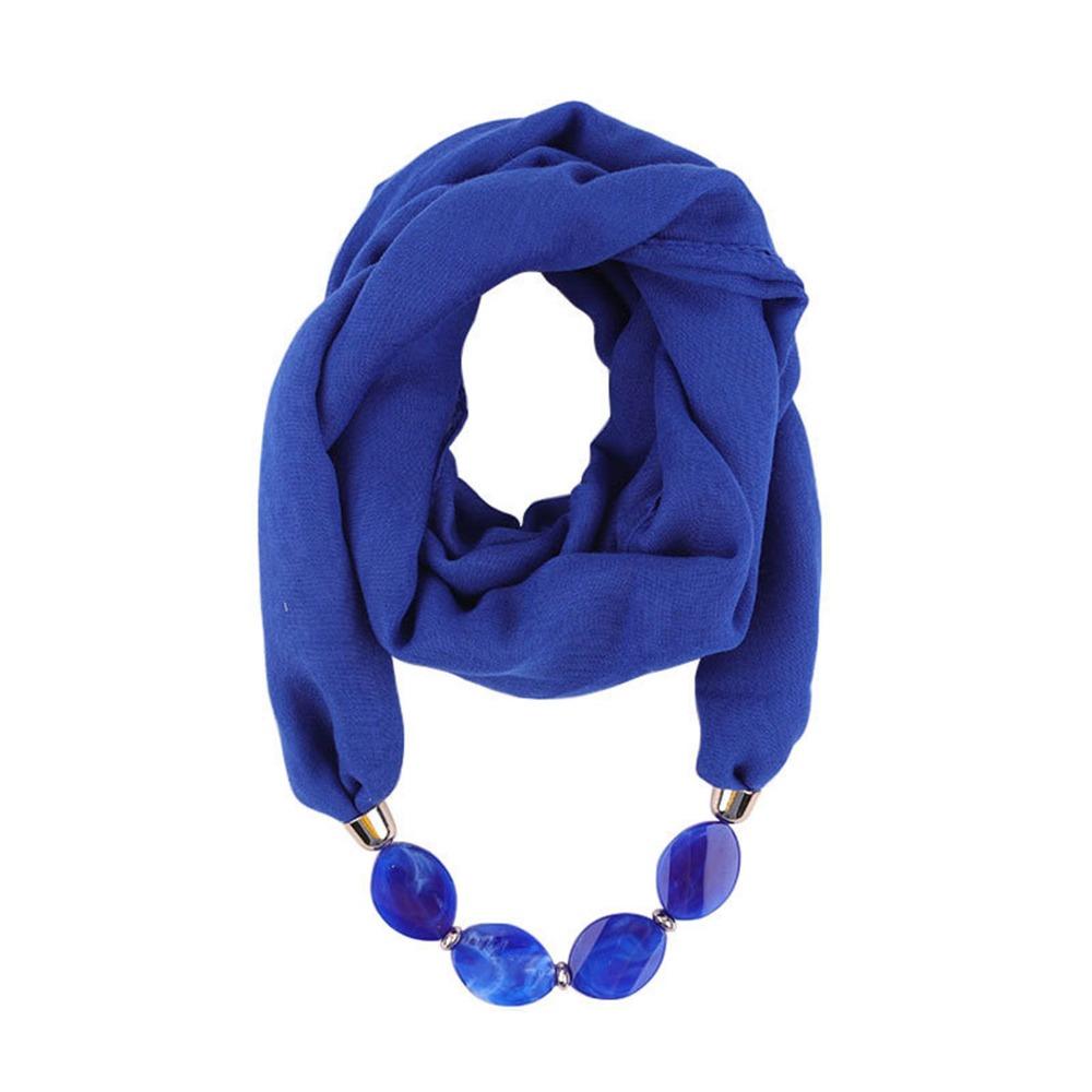 1Pcs Cotton Linen Necklace Scarf Resin Pendant Head Scarves  Costume Bead Decoration Accessories