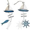 New Ocean Series Wind Wooden Crafts Pendant Creative Gift Ocean Fish Home Decoration