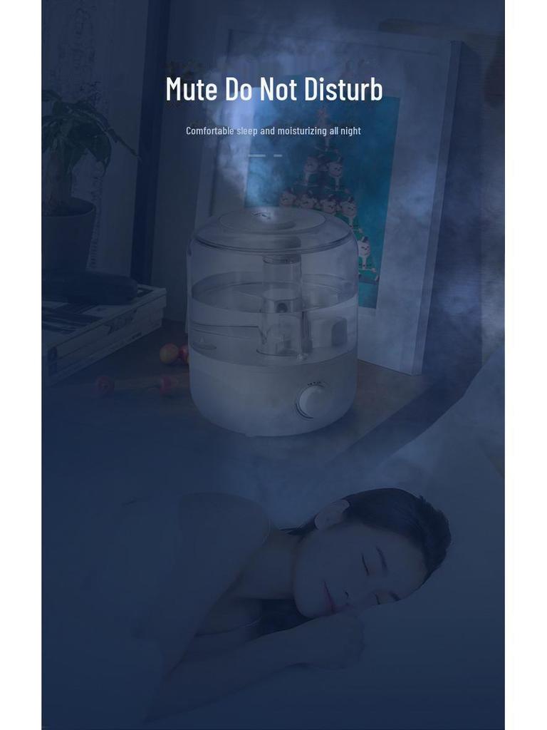 Бесшумный ароматерапевтический увлажнитель воздуха большой емкости для спальни и детской комнаты