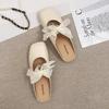 French Bag Head Half Slippers Women's Outer Wear 2025 Summer New Flat-bottomed Cool Slippers Lazy One Pedal Mueller Shoes