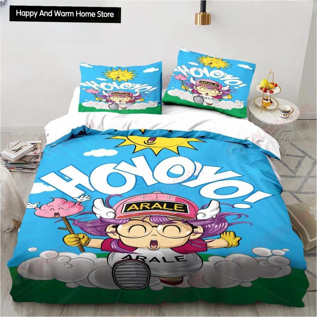Новый милый мультяшный DR S-Slump Arale комплект постельного белья с рисунком аниме простыня King Twin Double Boys комплект постельного белья из микрофибры или полиэстера пододеяльник