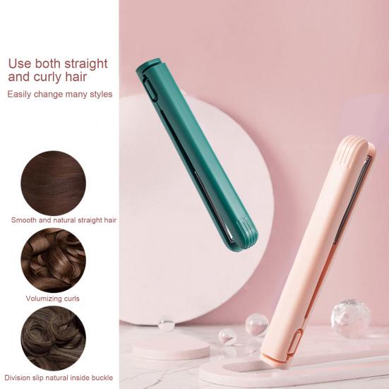Портативный USB-выпрямитель для волос, быстрый нагрев, электрические щипцы для завивки, прямые вьющиеся волосы, челка, мини-щипцы для завивки, дорожный инструмент для укладки волос для женщин