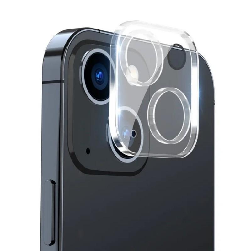 For iPhone 14/iPhone 14 Plus Camera Lens Protector WANLONFENG Full Coverage HD Clear Lens Film with Cleaning Cloth