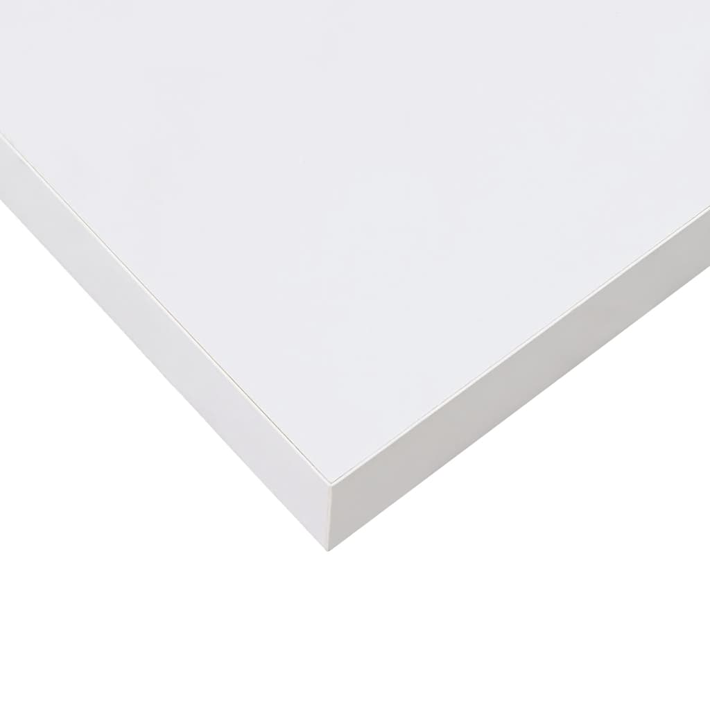 Floating Shelves Set of 2 High Gloss White 60 x 23.5 x 3.8 cm MDF