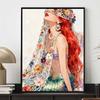 Disney 5D DIY Diamond Painting Ariel Watercolor Illustration, Embroidery Mosaic Cross Stitch Home Decor Gifts  Crafts