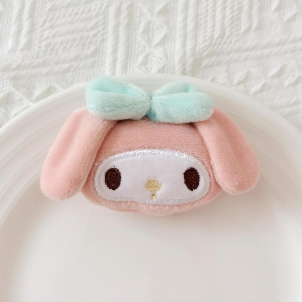 Sanrio My Melody & Cinnamoroll Плюшевая повязка на голову, брошь и подвеска для сумки