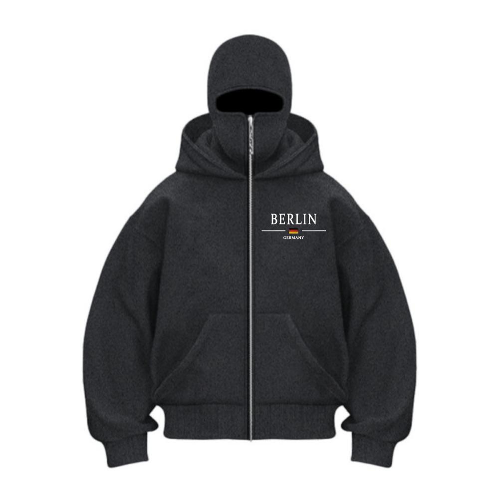 Мужская Y2K Готическая Харадзюку Осень и Зима Новый продукт Спортивная рубашка с двойным капюшоном