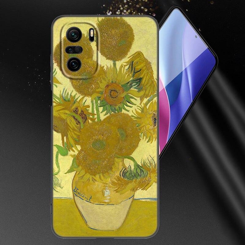 Van Gogh Starry Sky Art Phone Case For Xiaomi Mi 10T 11i 11T Note 10 11 Lite NE F1 POCO F3 M3 X3 GT NFC M4 X4 Pro 5G Black Cover