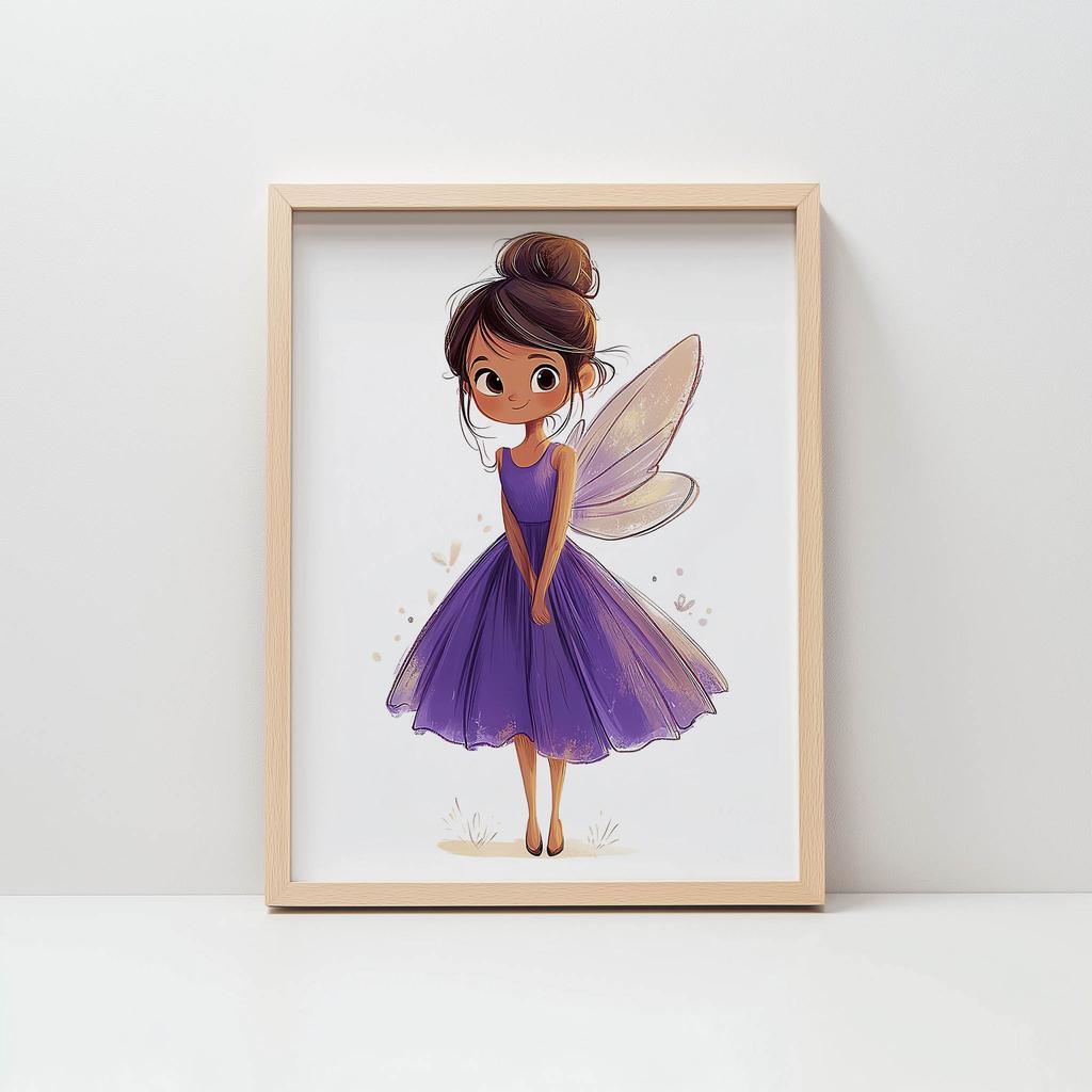 Plakat Urocza Wróżka Plakat Urocza Wróżka, 40X50 Cm, Rama Aluminiowa Czarna, Papier Matowy 230 Gsm