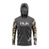 HUK Fishing Shirts Long Sleeve Hooded Face Cover Jersey Lightweight Sun Protection Anglers