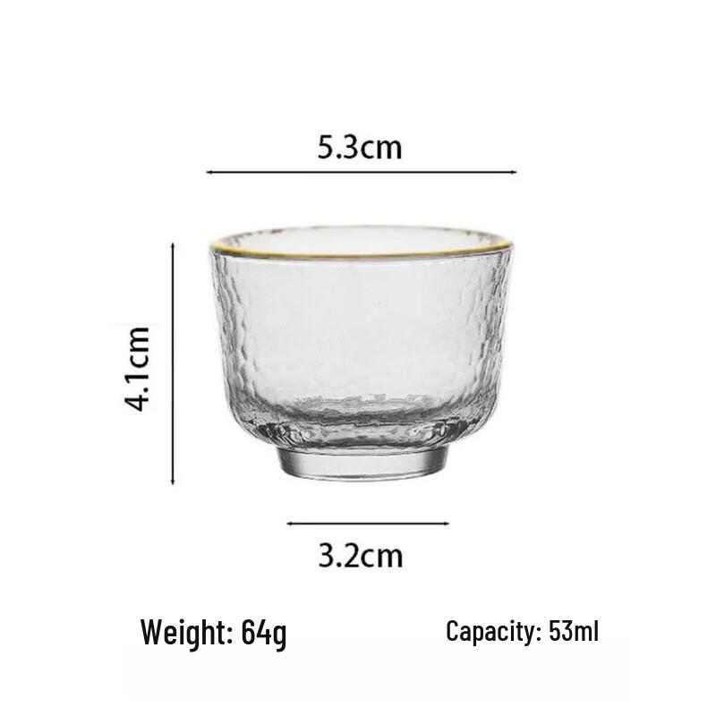 HA Japanese Hammered Glass Sake Set