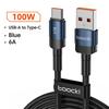 Кабель Toocki 7A USB Type C для Huawei Honor 100W/66W Быстрая зарядка Зарядное устройство USB C Кабель для передачи данных Для Poco Oneplus Samsung