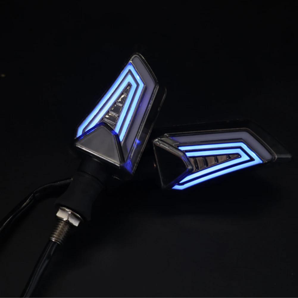 2 шт. светодиодный указатель поворота для мотоцикла DRL дневные ходовые огни индикаторная лампа мигалка 12 В мигающие огни IP68 красный синий белый