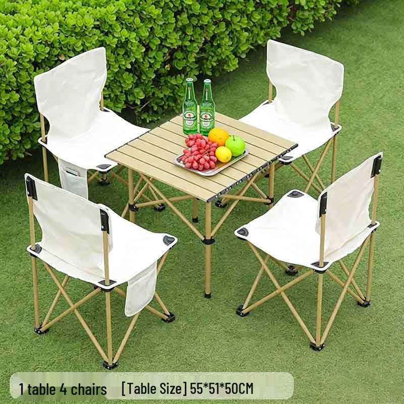 Binghui Portable Folding Camping Table and Chair Set