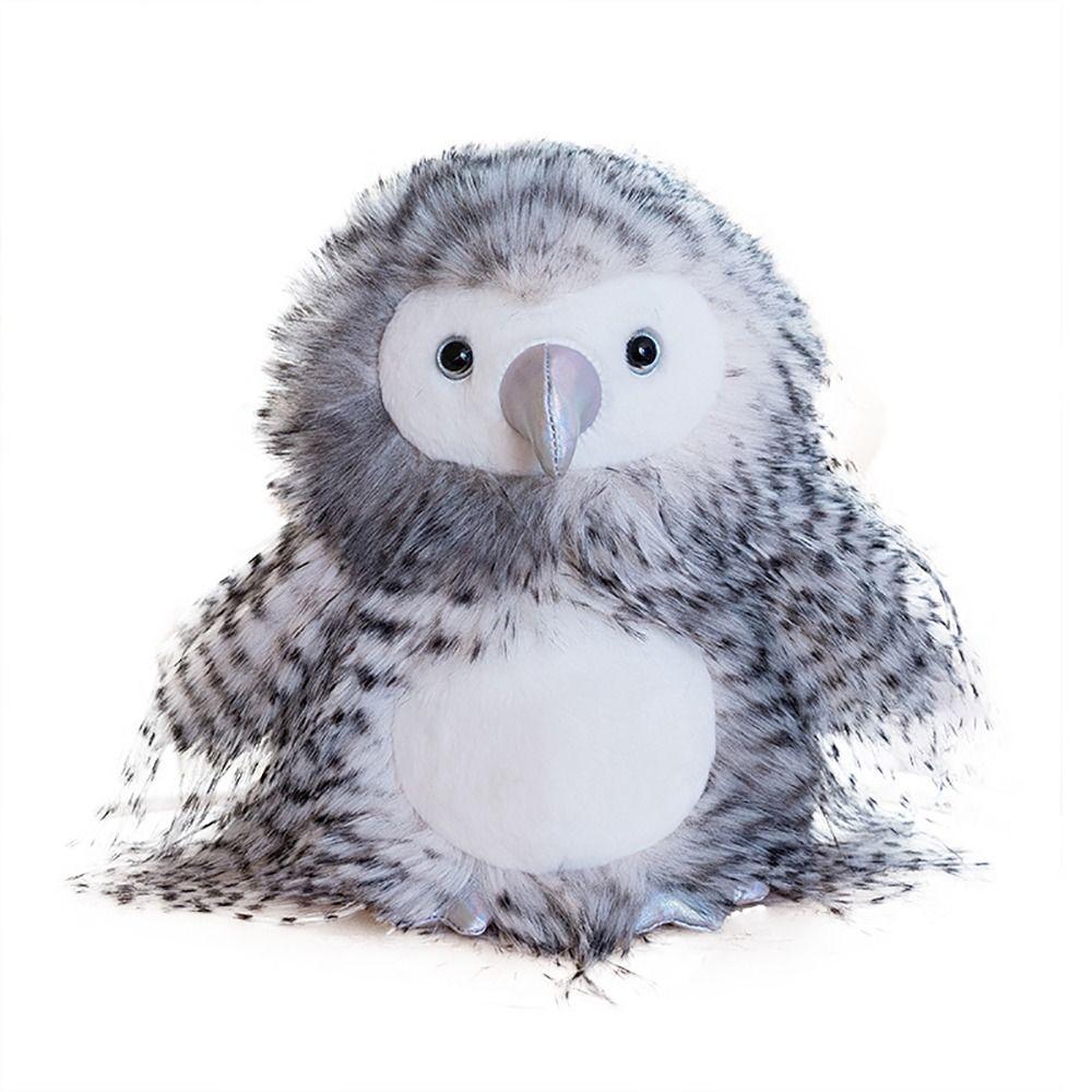 Soft Plush Owl Stuffed Doll Hairy Soft Owl Toy Cute Simulation Owl Toy Desktop Ornament