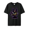 Trippy Multi Eye Jax Character Graphic T-Shirt, TADC Psychedelic Bunny Cartoon Print Tee, Dark Spooky Style Short Sleeve Top