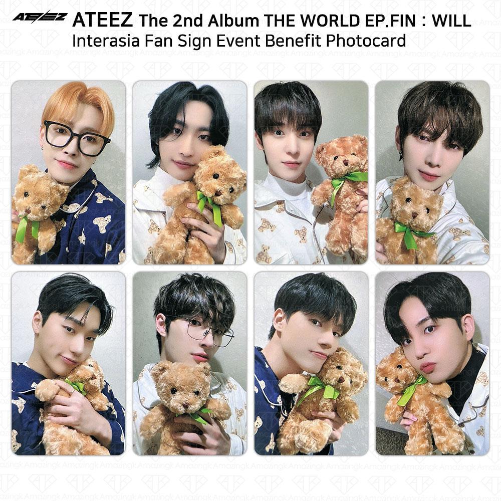 ATEEZ THE WORLD EP.FIN БУДЕТ Фан-подпись InterAsia Фотокарточка с благотворительным мероприятием KPOP