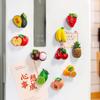 Милые 3D Фрукты Холодильник Наклейки 3D Смоляные Игрушки Еда Имитация Фруктов Магнитные Наклейки Кухня