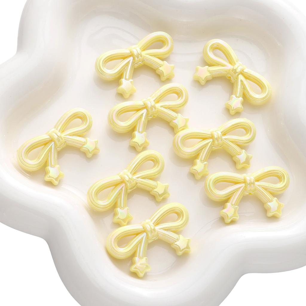 2/10 шт. акриловые бусины-бантики цвета AB, разбросанные бусины для самостоятельного изготовления браслетов, ожерелий и ювелирных изделий