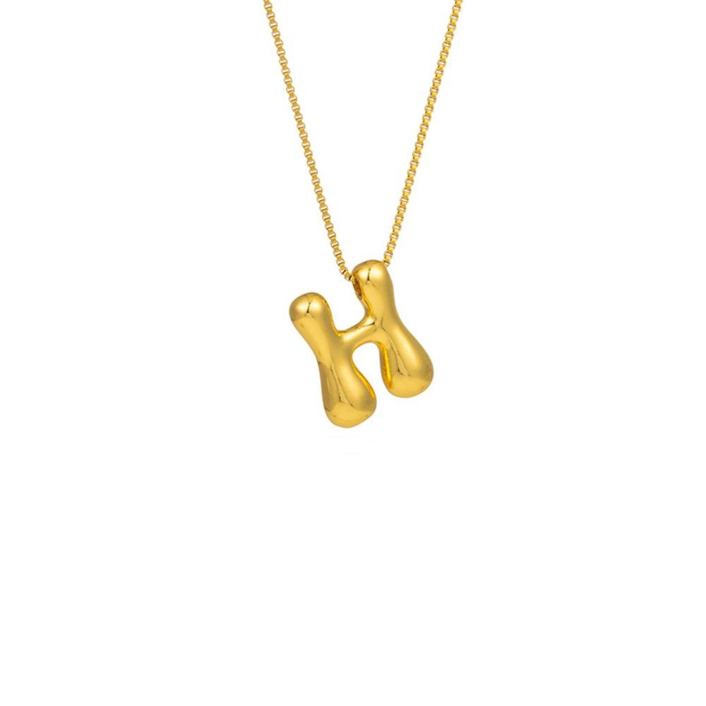 Alphabet Letter Pendant Necklace Gold Color A-Z Letter Clavicle Chain Delicate Women Choker  Women
