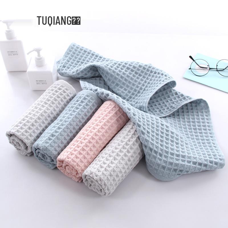 Сотовый вафельный впитывающий хлопковый полотенец для умывания