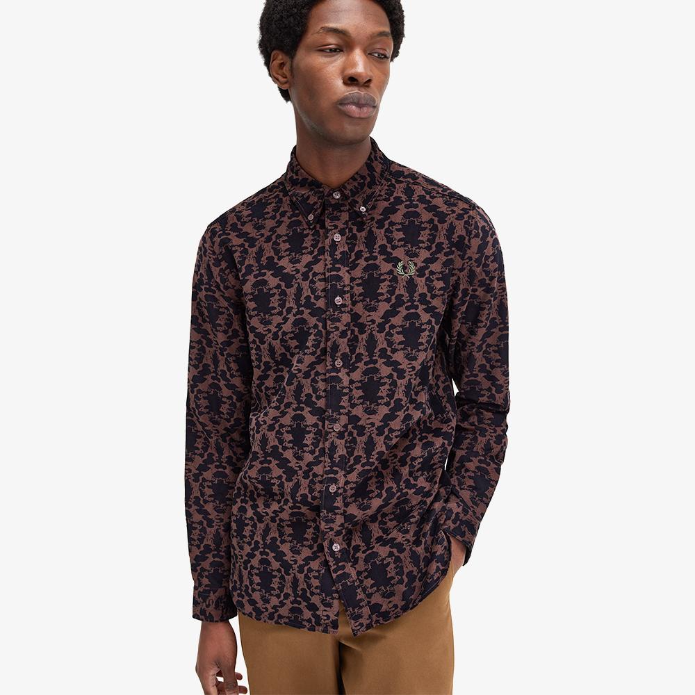 FRED PERRY [Sharp] Repeat Print Corduroy Shirt (U53) Afpm2438510-U53