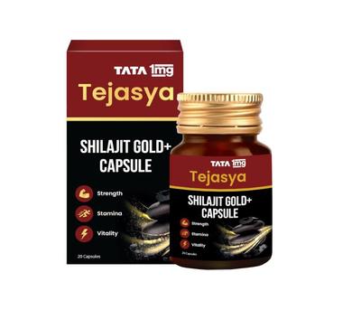 Капсула Tejasya Shilajit Gold+ | Поддерживает энергию, силу и выносливость 20 капсул