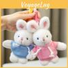 Rabbit Plush Keychain Toy Cute Stuffed Animal Doll Kids Birthday Keyring Gift
