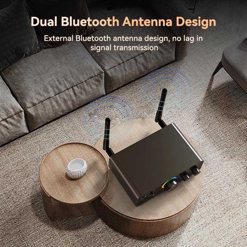 RGB Bluetooth 5.3 аудио передатчик приемник ЦАП/AUX/RCA/USB/коаксиальный/оптический/6,5 мм микрофон караоке Hifi DSP беспроводной адаптер