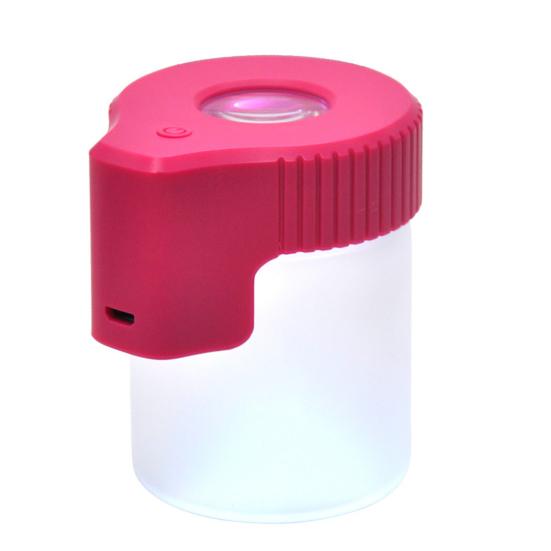 Прозрачная светодиодная стеклянная банка для хранения с герметичной крышкой, с подсветкой, перезаряжаемая через USB, оптимальная