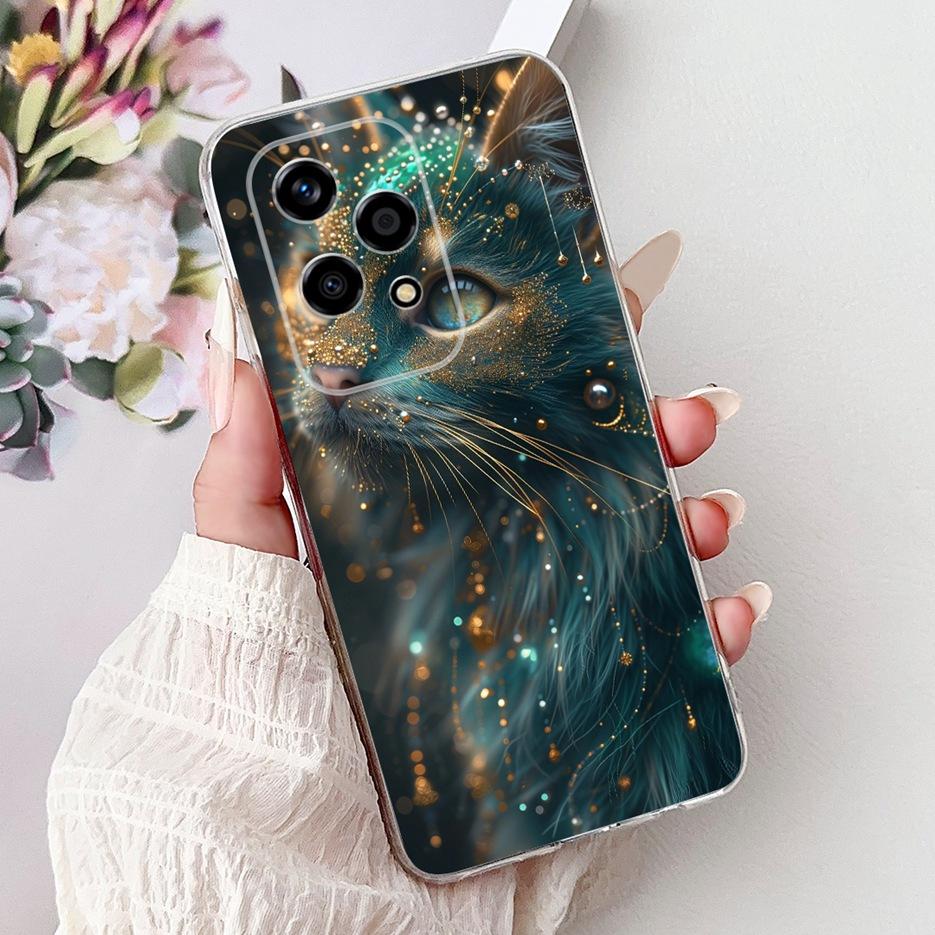 For Honor 200 Lite Case Cute Love Heart Butterfly Painted Cover Clear Silicone Phone Case For Honor 200 Lite 200Lite Soft Fundas