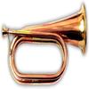 Copper Bugle US Military Cavalry Horn | Boy Scout Bugle | Army Military Brass Bugles | Musical Instrument & Home Decor Classic Style Retro Horn