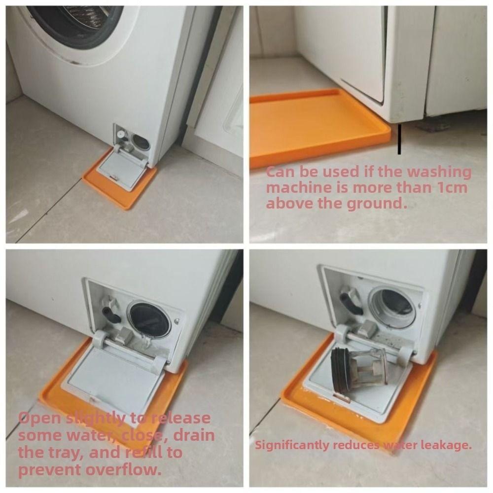 Anti-Overflow Washer Drain Guide Tray Leak-Proof Water Collection Box Laundry Room