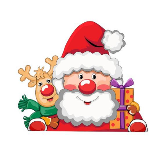 Christmas Toilet Sticker Removable Waterproof Self-adhesive Santa Claus Snowman Elf Gnome Bathroom Wall Toilet Seat Lid Decoration Decal