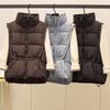 Autumn and Winter New Women's Lightweight Sleeveless Jacket Vest Thickened Warm Sports and Leisure Loose Lightweight Jacket