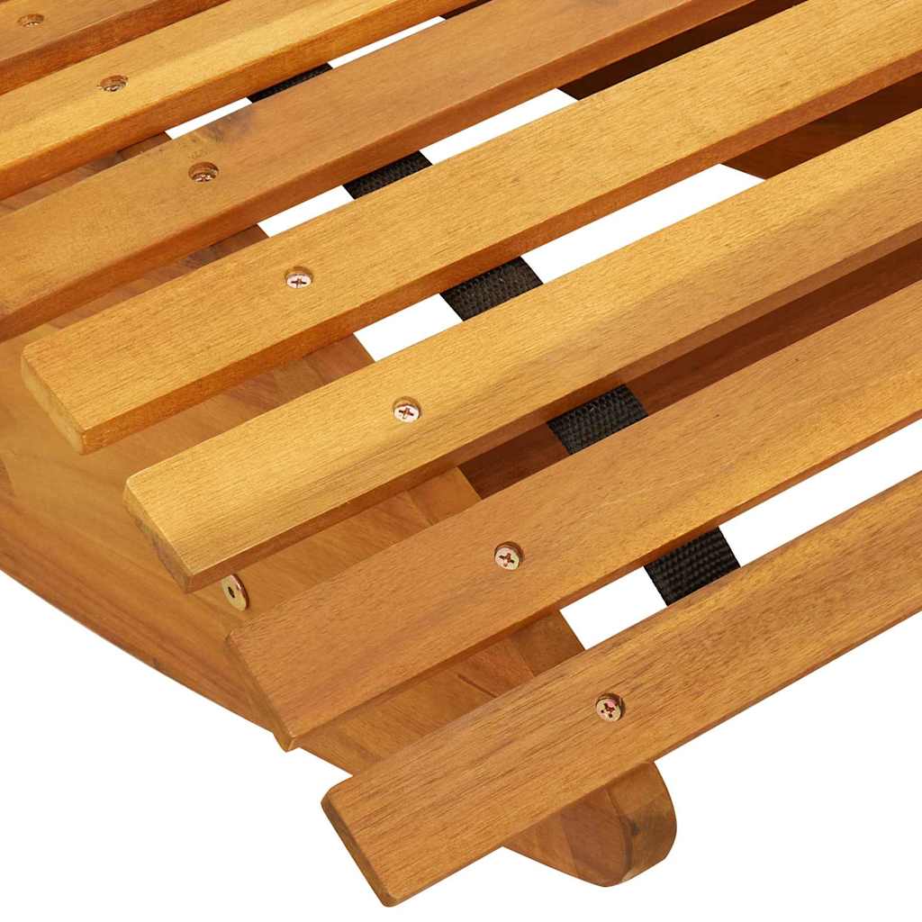 Liege 2 Person 2 pcs Brown 154 x 60 x 74 cm Solid Acacia Wood