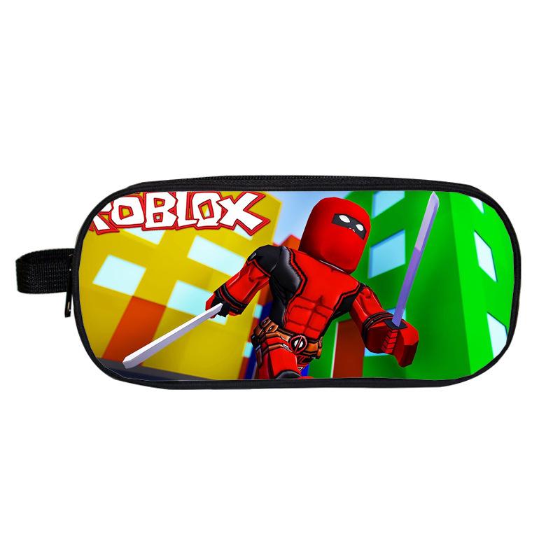 Двухъярусный пенал Roblox для школьников - Мультяшная модная канцелярская коробка